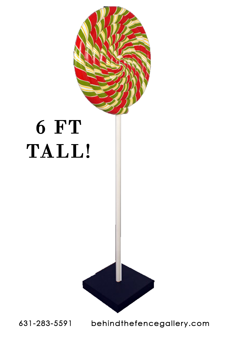Red & Green Swirl Pop 6 Ft. - Click Image to Close
